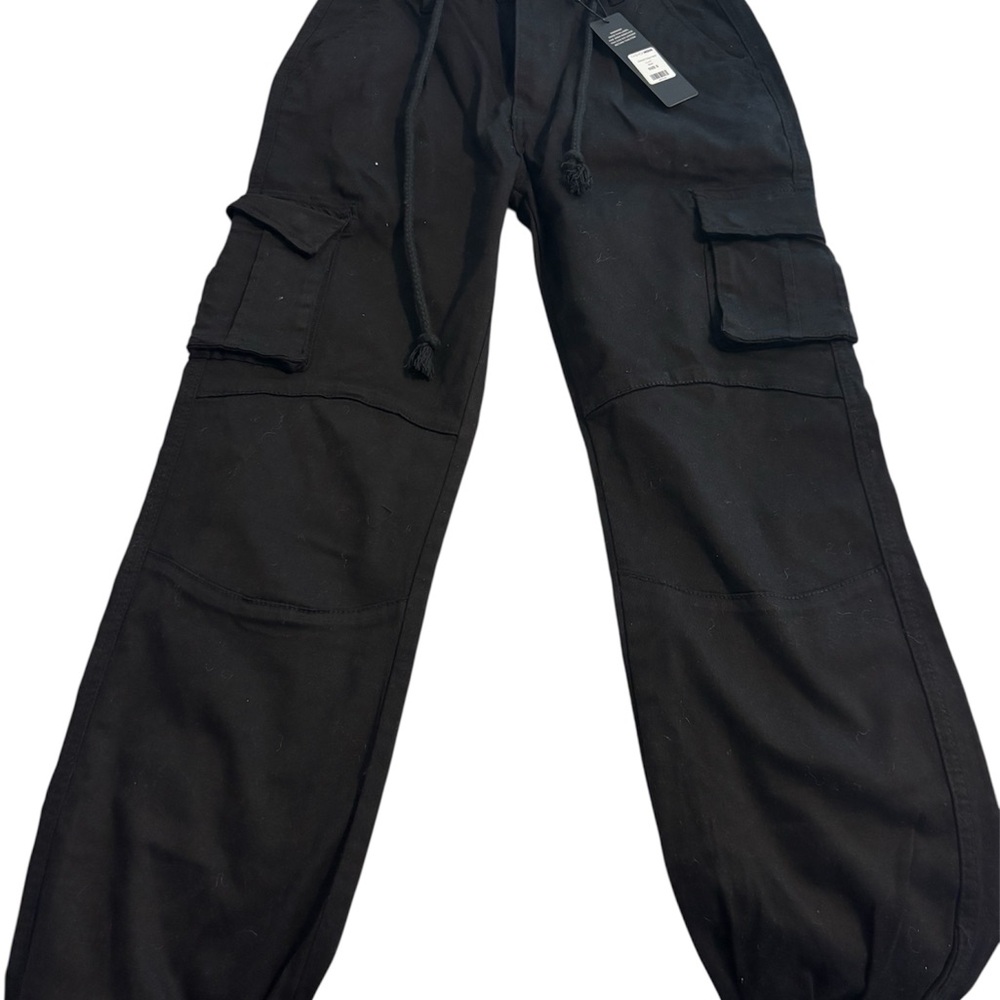 Fashion Nova Black Cargo Jogger Pants - Women's
